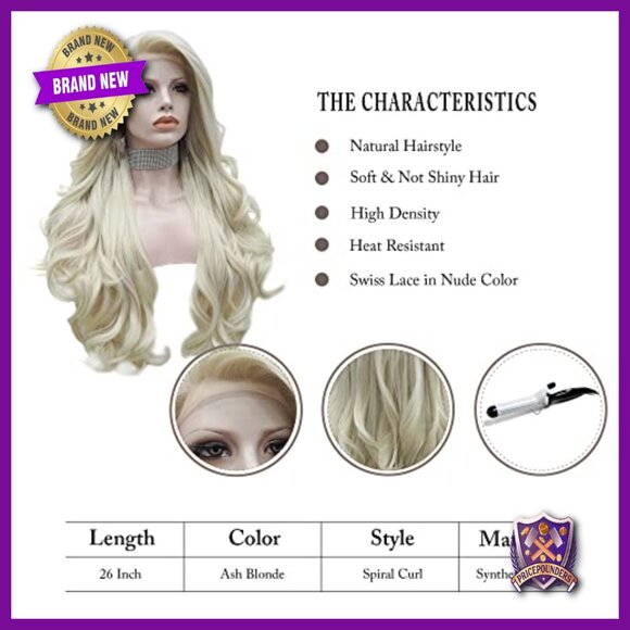 Long Wave Lace Front Wig Heat Resistant Synthetic Hair 26 Inch main image 5